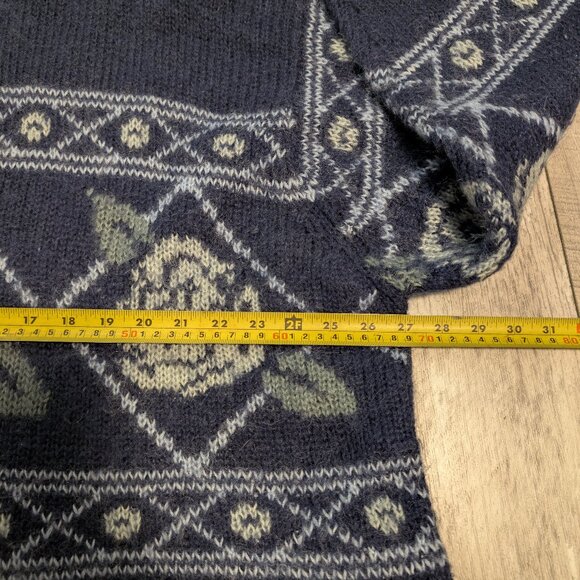 Lane Bryant Blue Mohair-Blend Rose Pattern Sweater | Women’s Plus Size 3X - Picture 8 of 9